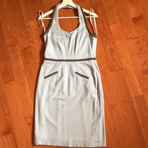 NWOT Joseph Ribkoff baby blue open back dress